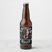 Persoonlijke Amerikaanse Veteraan Trots Vet USA Vl Bier Etiket (Voorkant)