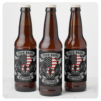 Persoonlijke Amerikaanse Veteraan Trots Vet USA Vl Bier Etiket