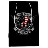 Persoonlijke Amerikaanse Veteraan Trots Vet USA Vl Medium Cadeauzakje (Voorkant)