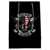 Persoonlijke Amerikaanse Veteraan Trots Vet USA Vl Medium Cadeauzakje (Achterkant)