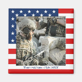 Persoonlijke Amerikaanse vlag Patriot Photo Magnet (Voorkant)