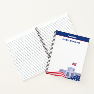 Persoonlijke Amerikaanse Vlag Patriottisch USA Notitieboek