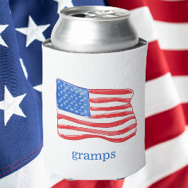 Persoonlijke Amerikaanse Vlag Patriottische Drank Blikjeskoeler