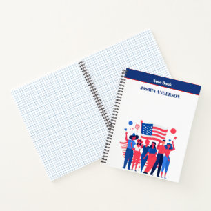 Persoonlijke Amerikaanse Vlag Patriottische VS Notitieboek
