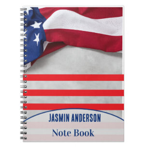 Persoonlijke Amerikaanse Vlag Patriottische VS  Notitieboek