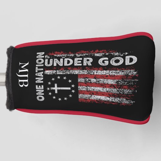 Persoonlijke Amerikaanse Vlag Putter Golfheadcover (Voorkant)