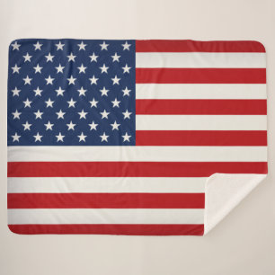 Persoonlijke Amerikaanse vlag Sherpa Deken
