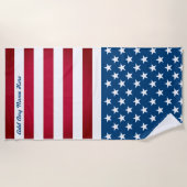 Persoonlijke Amerikaanse vlag Strandlaken (Voorkant)