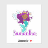 Persoonlijke Amerikaanse Zeemeermin Sticker (Vel)