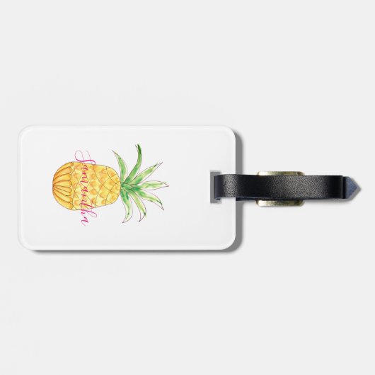 Persoonlijke Ananas Bagagelabel (Achterkant horizontaal)