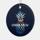 Persoonlijke Ananas Tropische Zonsondergang Keramisch Ornament (Links)