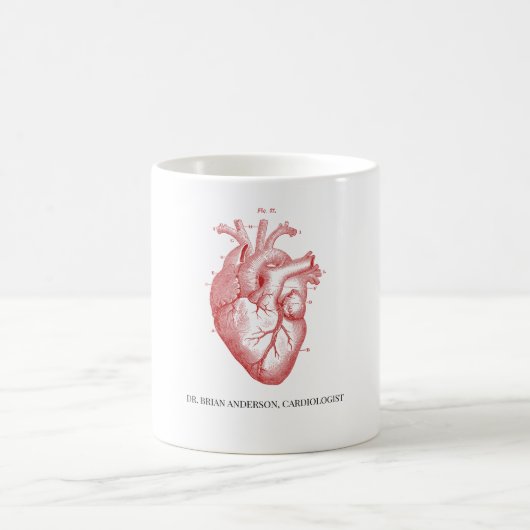 Persoonlijke anatomische hartcardioloog koffiemok (Center)
