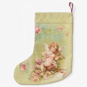 Persoonlijke Angel die Violin Rozen speelt Kleine Kerstsok (Achterkant)