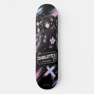 Persoonlijke Anime Pastel en Zwarte Skateboard
