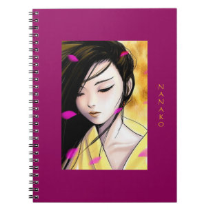 Persoonlijke Anime Vrouw Kunstwerken Notitieboek