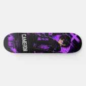 Persoonlijke Anime Zwart Paarse Samurai Persoonlijk Skateboard (Horizontaal)