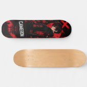 Persoonlijke Anime Zwarte Rode Samurai Persoonlijk Skateboard (Horizontaal)