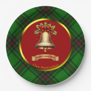 Persoonlijke Anstruther Tartan Kerstmis Papieren Bordje
