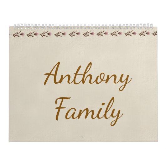 Persoonlijke "Anthony Family" kalender -  (Hoes)