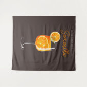 Persoonlijke Aperol Spritz Bruidsdiner Achtergrond Wandkleed (Voorkant (horizontaal))