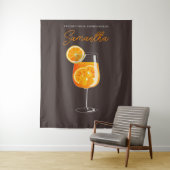Persoonlijke Aperol Spritz Bruidsdiner Achtergrond Wandkleed (In situ)