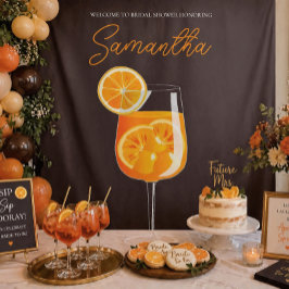 Persoonlijke Aperol Spritz Bruidsdiner Achtergrond Wandkleed