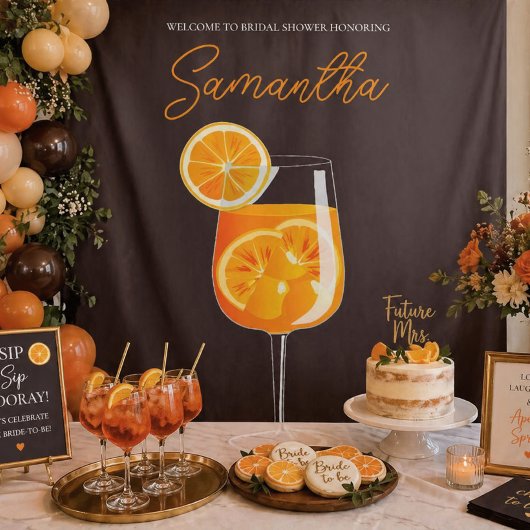 Persoonlijke Aperol Spritz Bruidsdiner Achtergrond Wandkleed