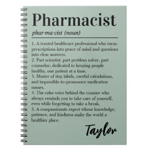 Persoonlijke Apotheker Definitie Sage Groene Cadea Notitieboek