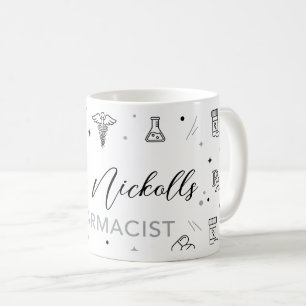 Persoonlijke Apotheker Mok   Elegant Handgeschreve
