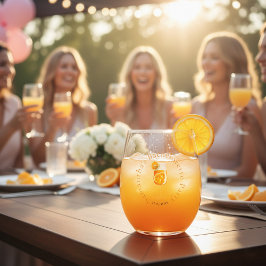 Persoonlijke Apperol vrijgezellenfeest Wijnglas Zonder Voet