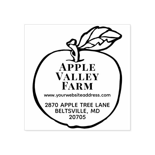 Persoonlijke Appleboomgaard Retouradres Stempelkus Rubberstempel (Afrduk)
