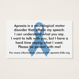 persoonlijke Apraxia Bewustzijn Kaarten Visitekaartjes