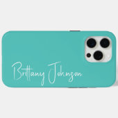 Persoonlijke Aqua Case-Mate iPhone Case (Achterkant (horizontaal))