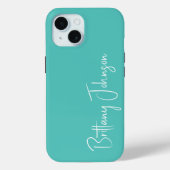 Persoonlijke Aqua Case-Mate iPhone Case (Achterkant)