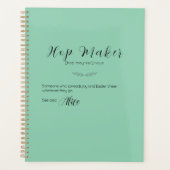 Persoonlijke Aqua Paashaas Planner - Hop Maker (Voorkant)