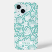 Persoonlijke Aqua Schelpen Case-Mate iPhone Case (Achterkant)