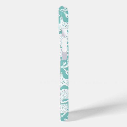 Persoonlijke Aqua Schelpen Case-Mate iPhone Case (Achterkant / Links)