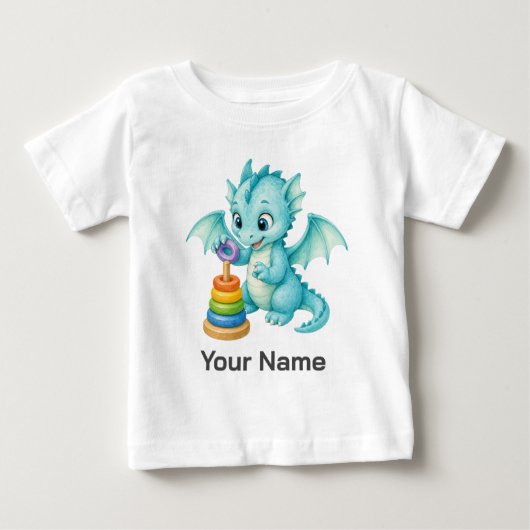 Persoonlijke Aqua Waterverf Draak Worp Ring (Voorkant)