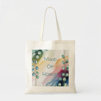 Persoonlijke Aquarel Eucalyptus Bruidsmeisje Tote Bag