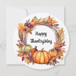 Persoonlijke- Aquarel Thanksgiving Frame Feestdagenkaart