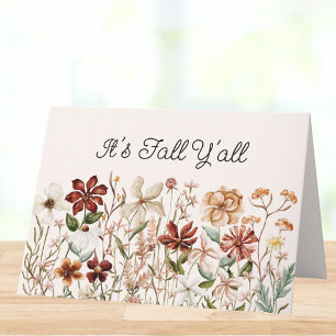 Persoonlijke Aquarel Vintage Wilde Bloemenwei Kaart