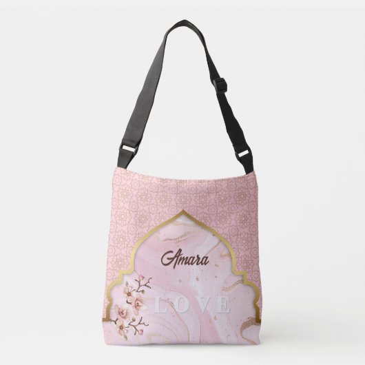 Persoonlijke Arabesque Schoudertas | Blush Crossbody Tas (Voorkant)