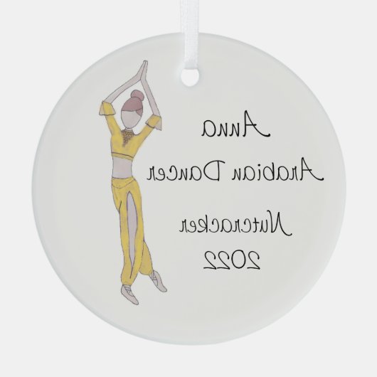 Persoonlijke Arabiëskeepomwille Glas Ornament (Achterkant)