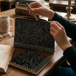 Persoonlijke Arabische kalligrafie in Dark Academi Etui
