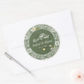 Persoonlijke Arabische koppel viering sticker (Envelop)