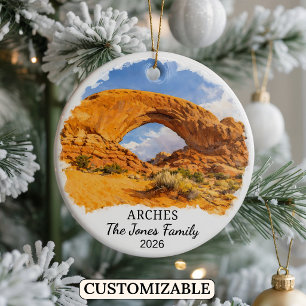 Persoonlijke Arches National Park decoratie, Utah Keramisch Ornament