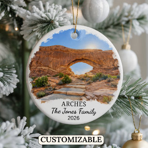 Persoonlijke Arches National Park decoratie, Utah Keramisch Ornament