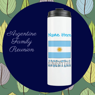 Persoonlijke Argentijnse vlag Thermosbeker