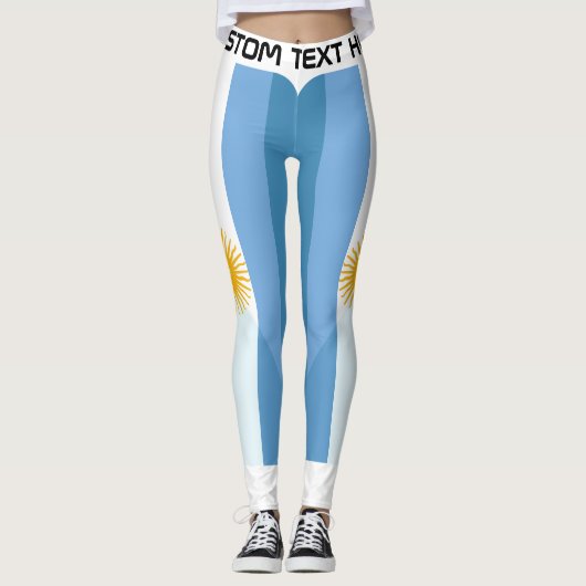 Persoonlijke Argentina-voetbalfan Leggings (Voorkant)
