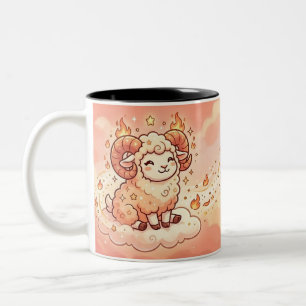 Persoonlijke Aries-sterrenbeeldmok Tweekleurige Koffiemok